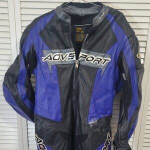 AGVSport leather one piece motorcycle suit size 48